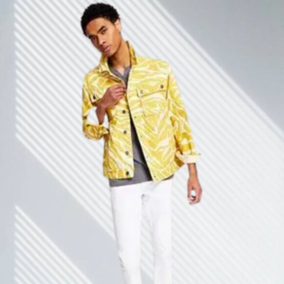 NWOT Men's INC International Concepts Macy's Exclusive Teilo Trucker Jacket SZ L - Picture 1 of 10